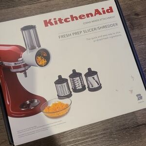 Kitchen Aid shredding/slicer attachment.
